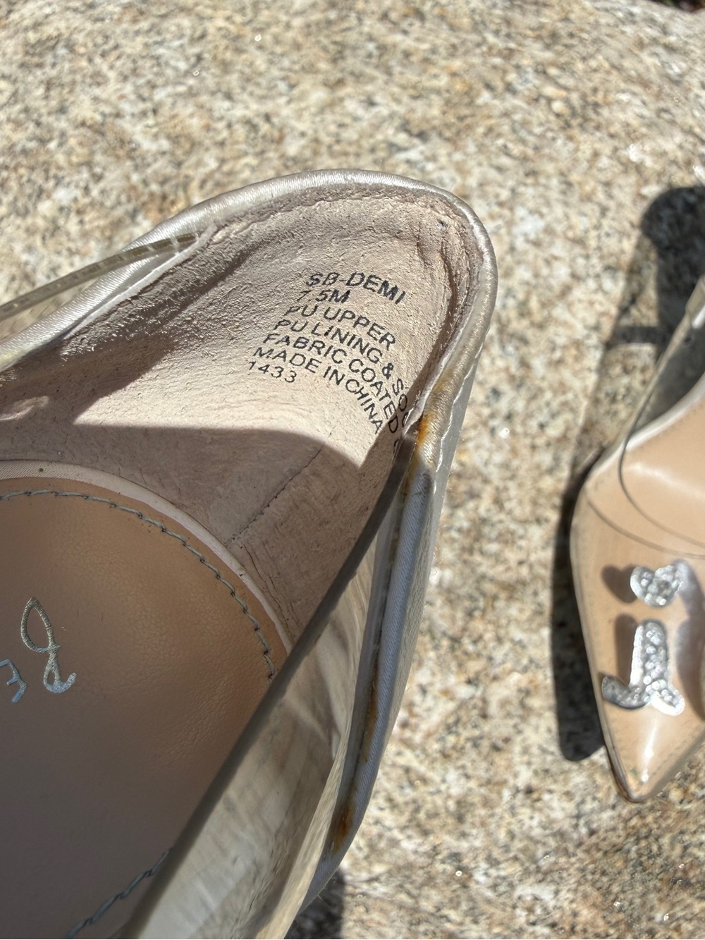 Betsey Johnson I Do Heels Clear PVC Bridal Pumps Wedding Bachelorette Bride 7.5 - Picture 4 of 11